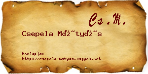 Csepela Mátyás névjegykártya